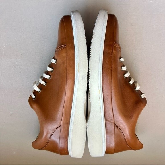 Samuel Hubbard Fast Burnished Tan Brown Leather Lace Up Sneaker Shoes Men’s 8 - Picture 7 of 16